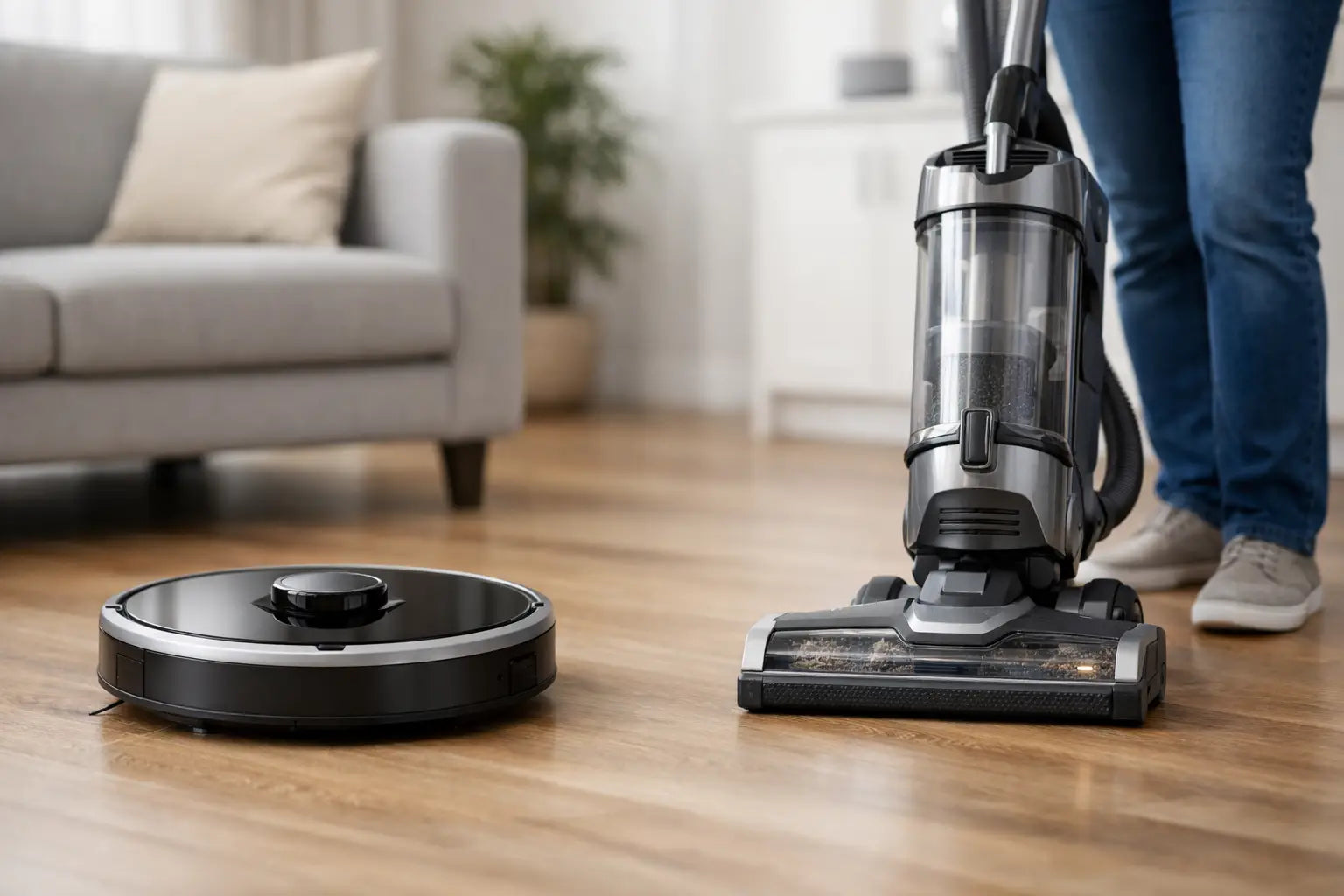 Robot Vacuum vs Upright Vacuum Compared
