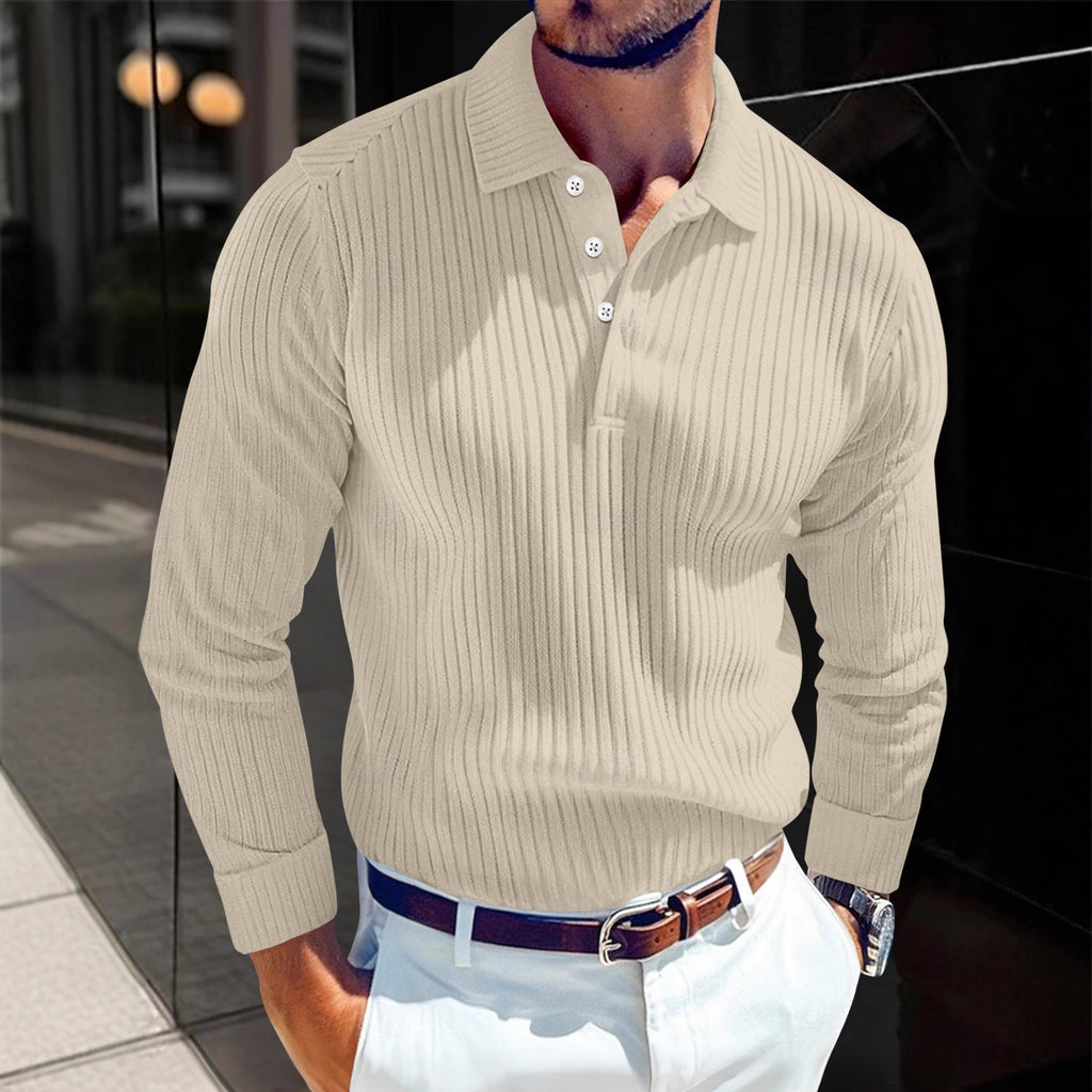Men's Polo T-shirt Sports Retro Style Striped Polo Shirt