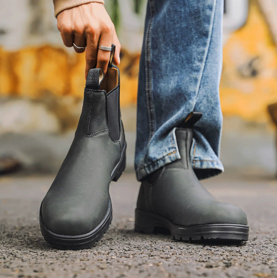 Men's Retro Chunky-Soled Casual Ankle Boots