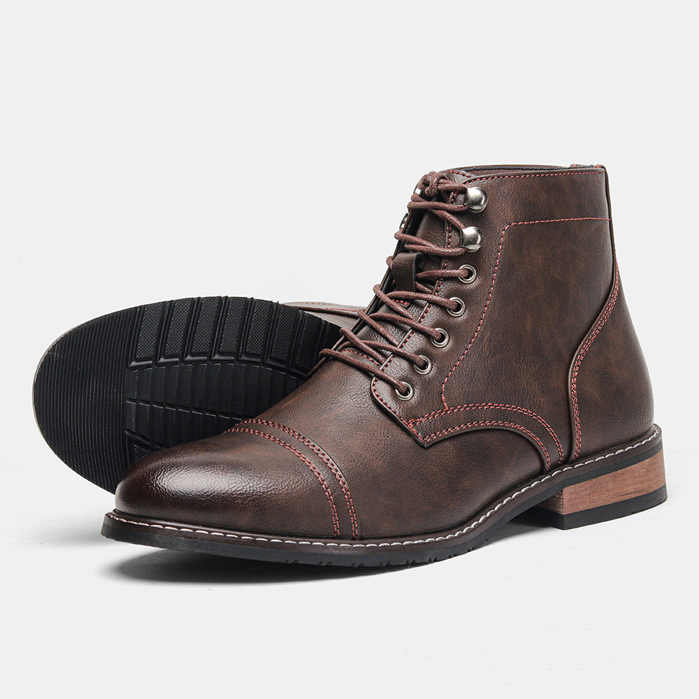 Mens Vintage Casual Leather Boots