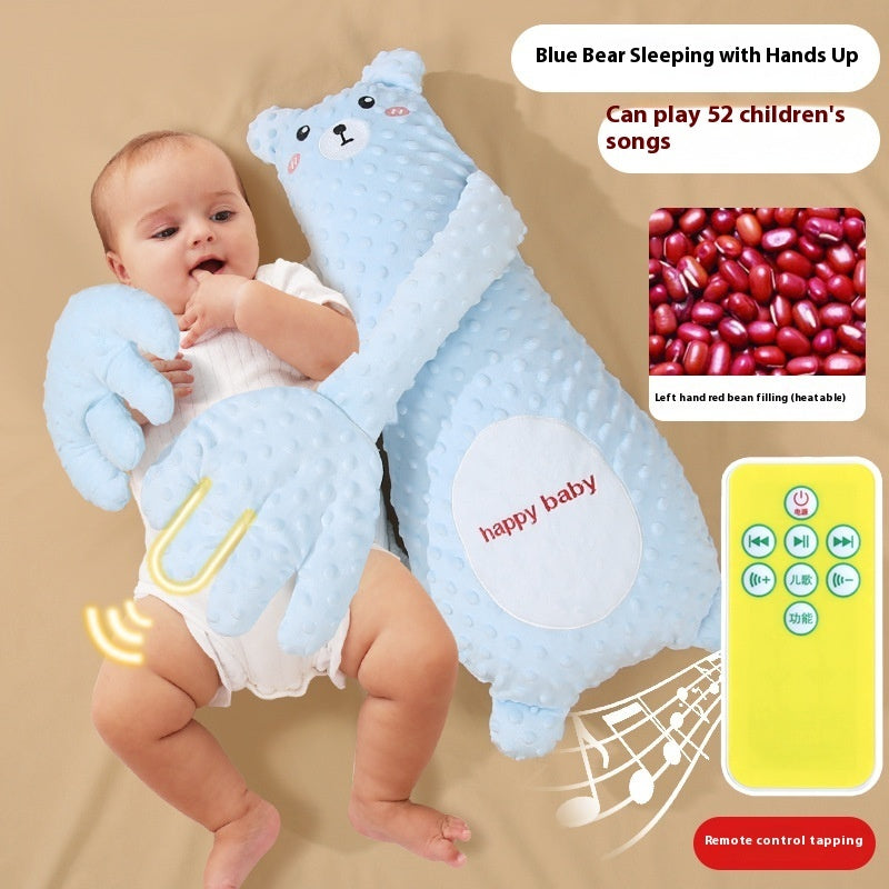 Infant Pillow Hand Remote Controlled Soothing For Baby Sleep Cartoon Plush Toddler Comforting Hand