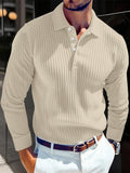 Men's Polo T-shirt Sports Retro Style Striped Polo Shirt