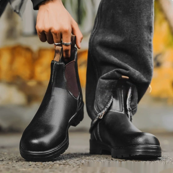Men's Retro Chunky-Soled Casual Ankle Boots