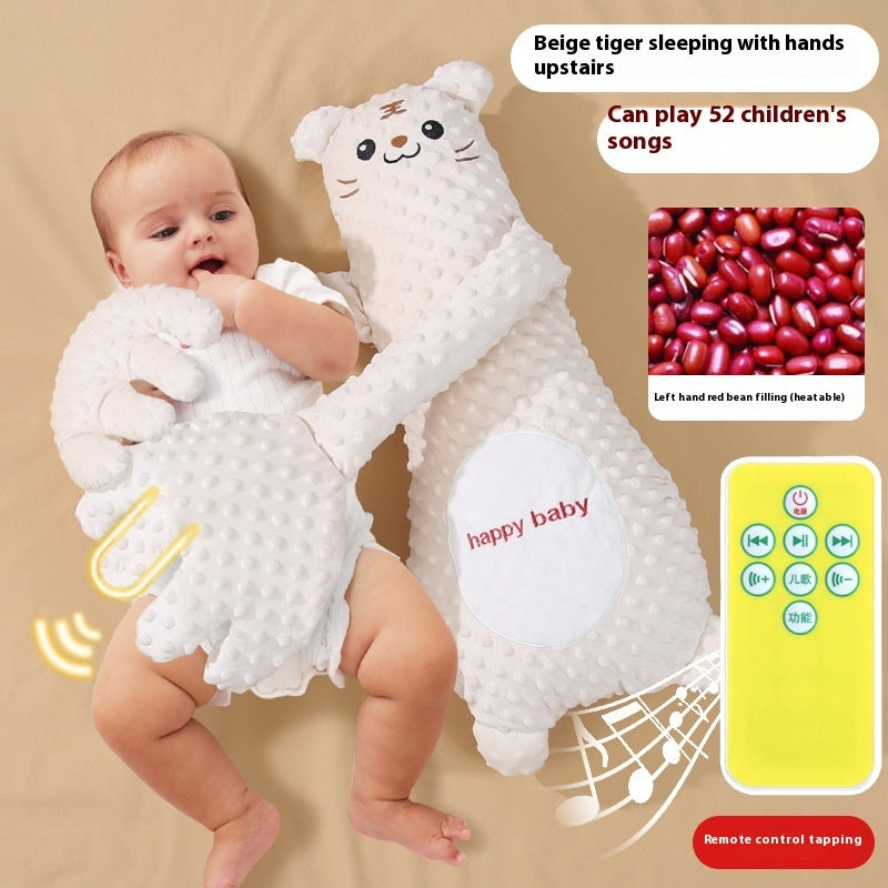 Infant Pillow Hand Remote Controlled Soothing For Baby Sleep Cartoon Plush Toddler Comforting Hand