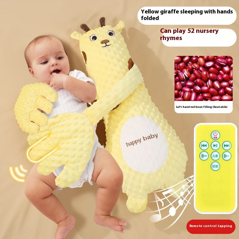 Infant Pillow Hand Remote Controlled Soothing For Baby Sleep Cartoon Plush Toddler Comforting Hand
