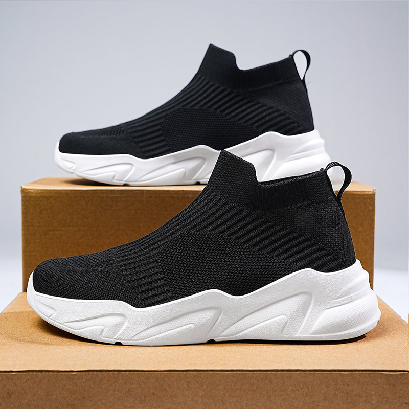 Men's  Fashion Mid-cut Laceless Knit Shoes