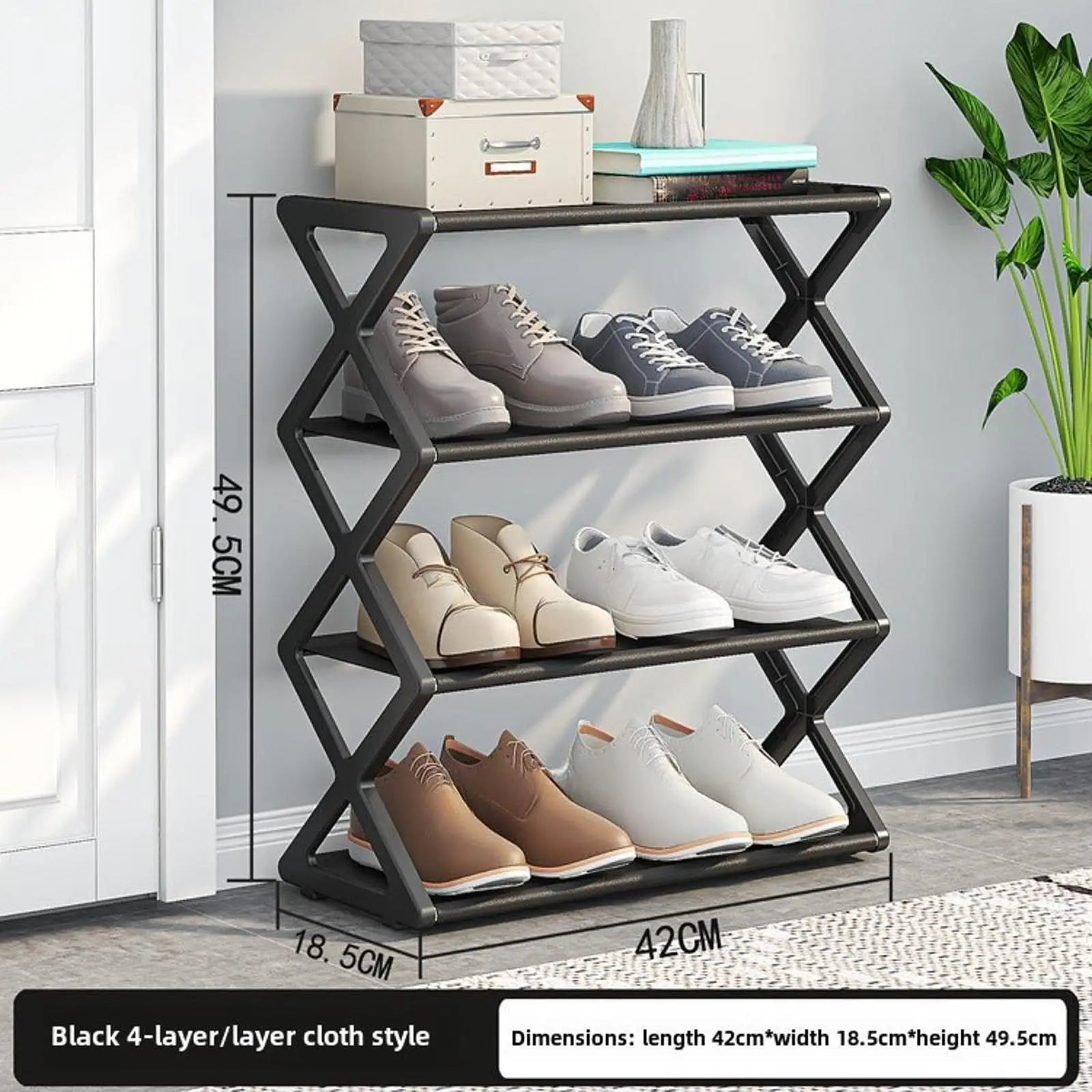 Shoe Rack for Front Door Entrance Shelving Lightweight Large Capacity Shelf Easy Assembly Shoe Shelf Modern Shoe Stand