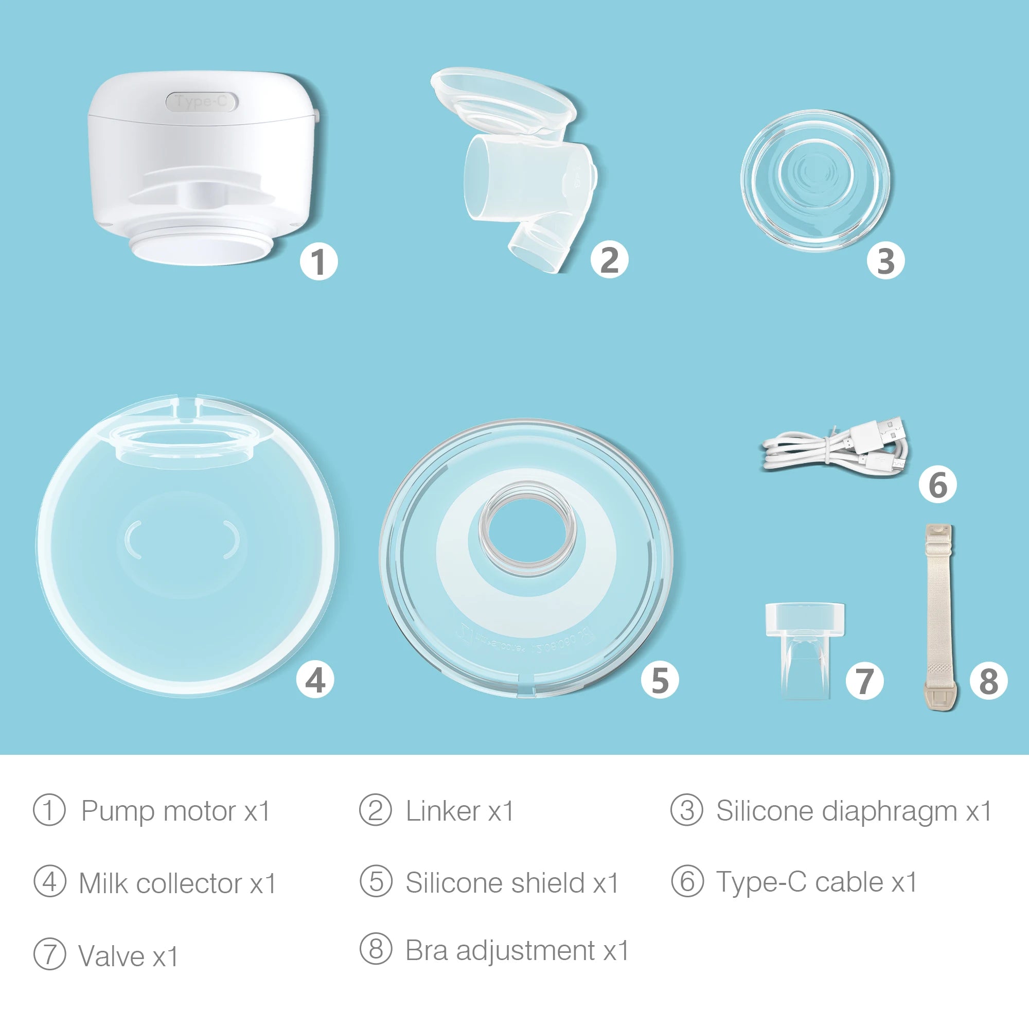 Hands-Free Wearable Breast Pump -  Electric Silent 4 Modes 9 Suction Levels, BPA-Free Portable 24mm Flange for Breastfeeding