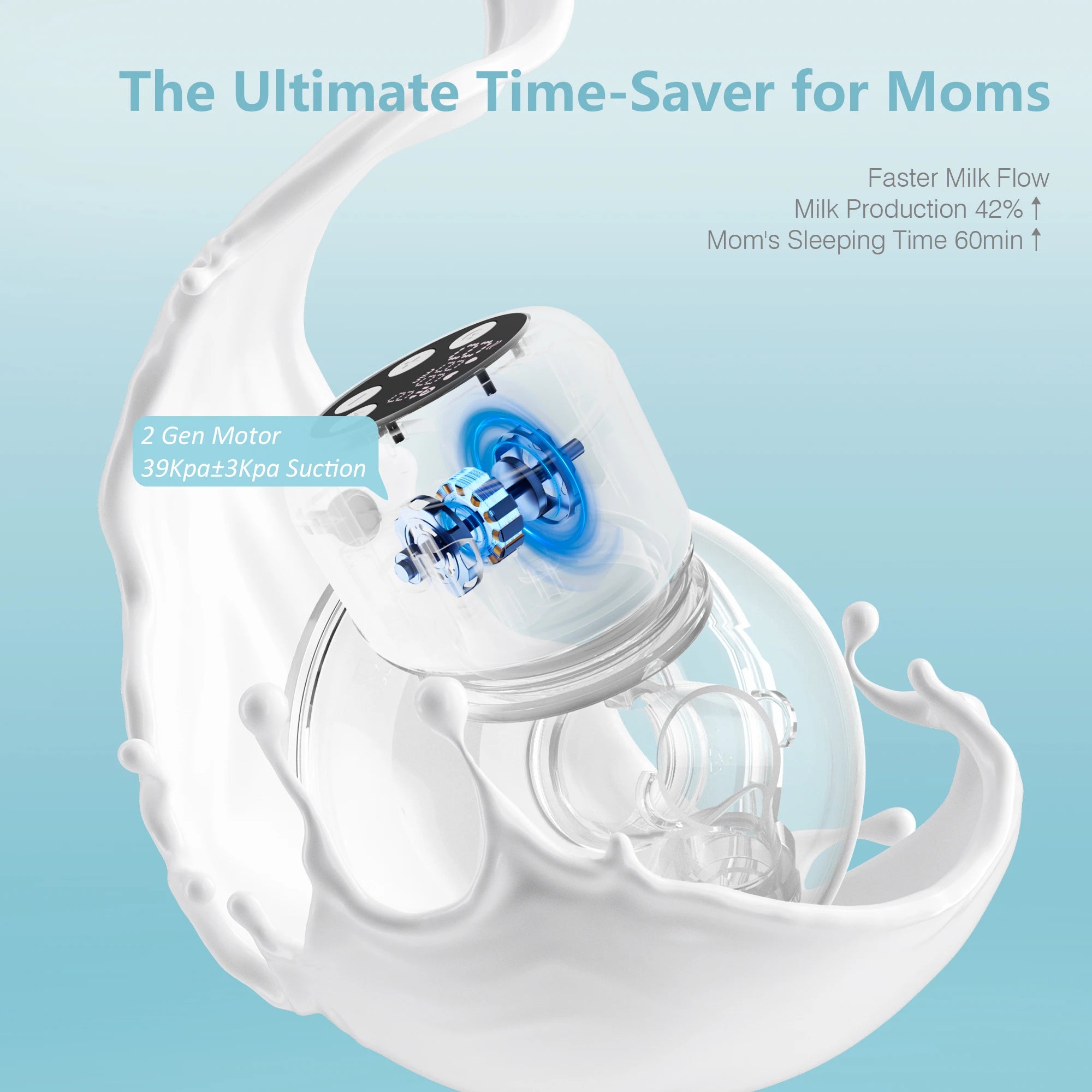 Hands-Free Wearable Breast Pump -  Electric Silent 4 Modes 9 Suction Levels, BPA-Free Portable 24mm Flange for Breastfeeding