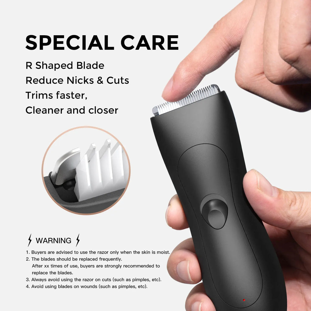 Men's Body Hair Trimmer Electric shaver Ball Groin Clipper Waterproof Body Hair Groomer USB Rechargeable 3 Colors Best Gift