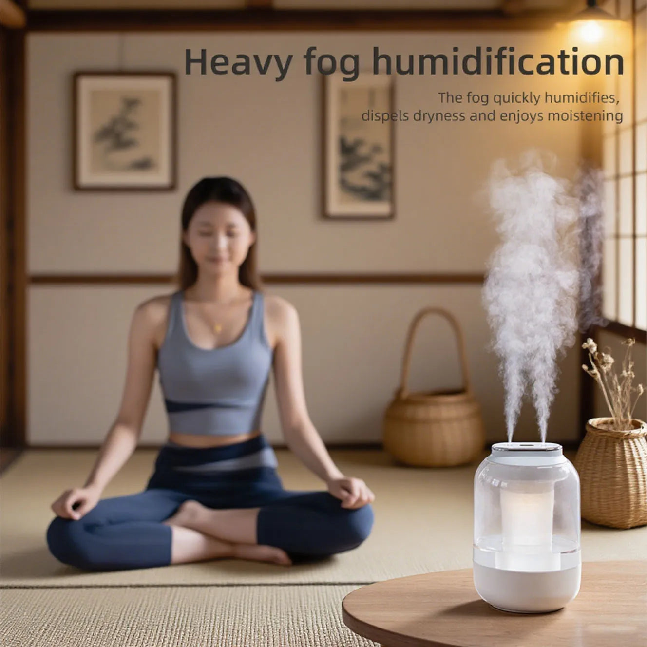 2L Double Nozzle Air Humidifier USB Aroma Diffuser Essential Oil Purifier Aromatherapy Mist Maker Color Lights For Home Bedroom