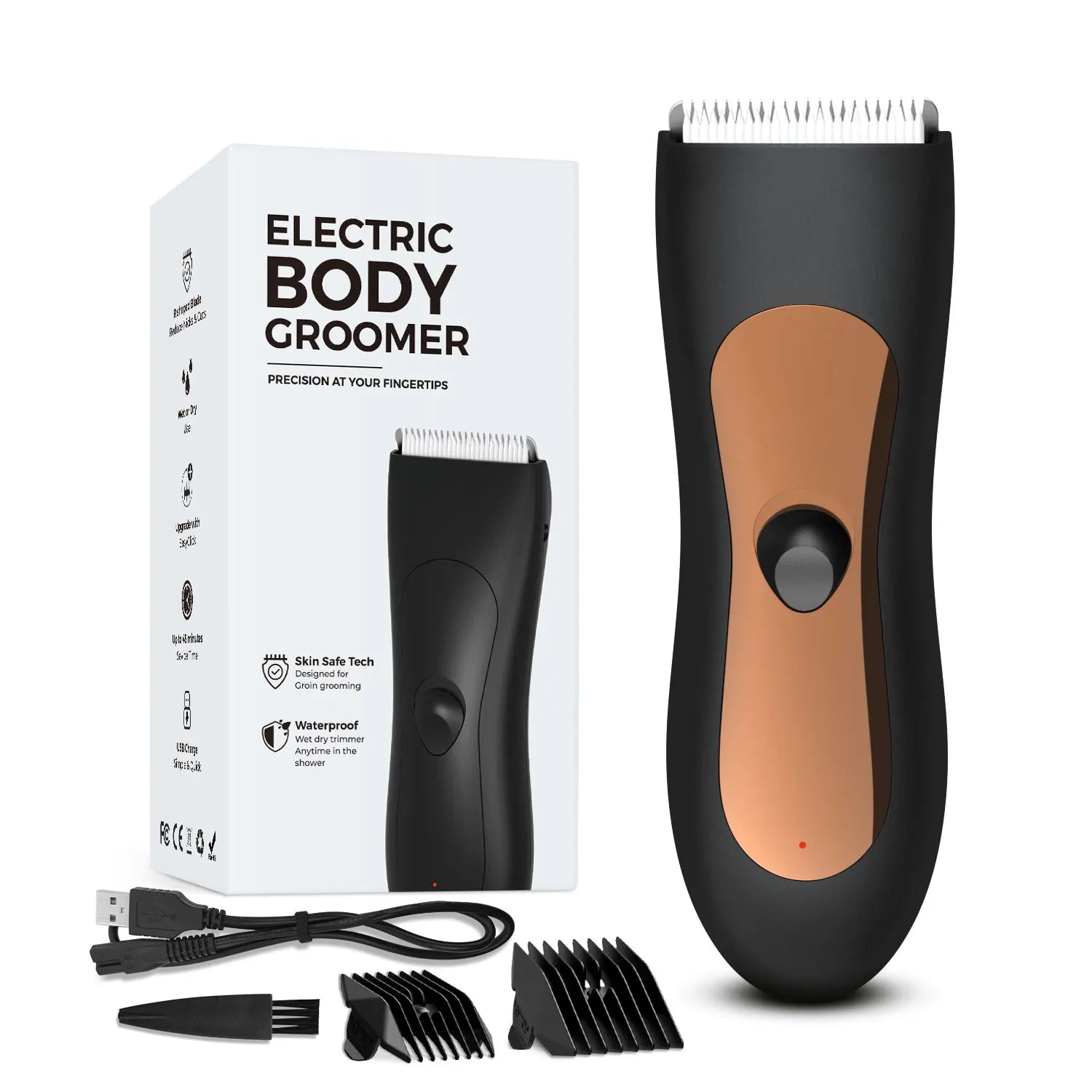 Men's Body Hair Trimmer Electric shaver Ball Groin Clipper Waterproof Body Hair Groomer USB Rechargeable 3 Colors Best Gift