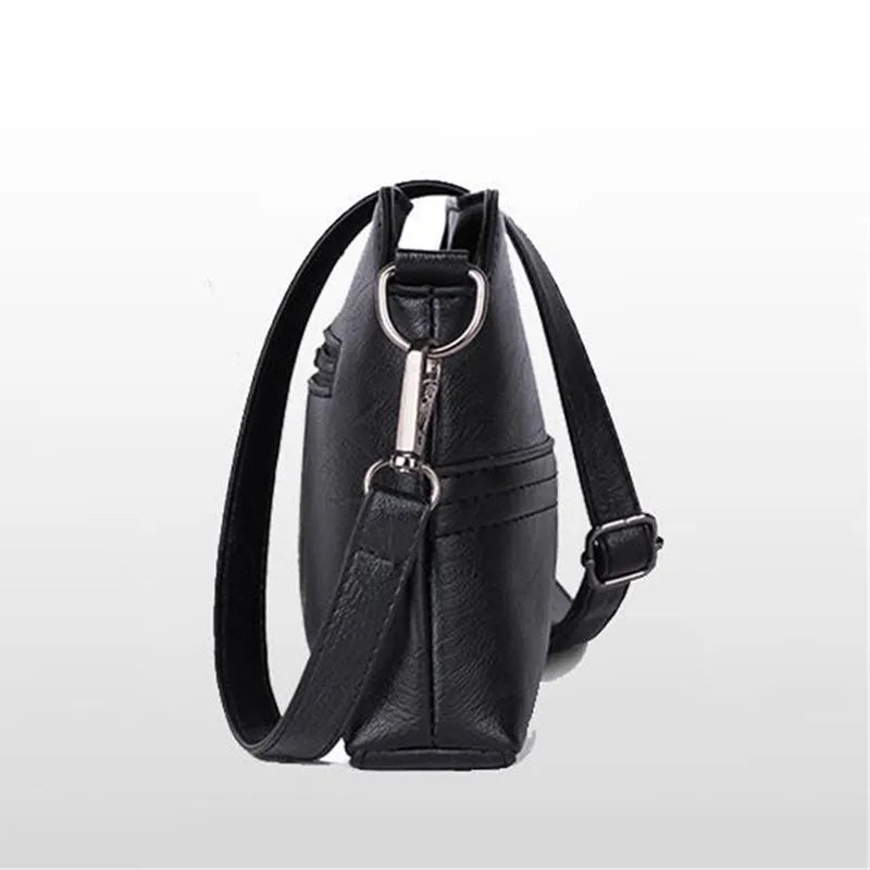Vintage PU Leather Ladies Messenger Bags Small Splicing Handbag Luxury Design Shoulder Bag for Women Shopper Travel Totes