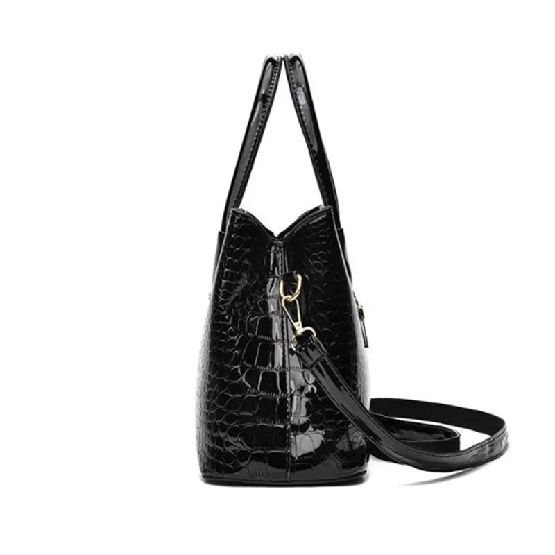 Leather Patent Leather Shoulder Crossbody Bag Women Luxury Designer Handbag Pruse Fashion Large Capacity Shopping Tote