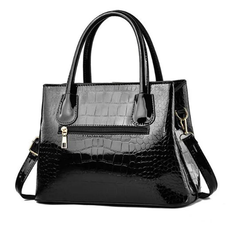 Leather Patent Leather Shoulder Crossbody Bag Women Luxury Designer Handbag Pruse Fashion Large Capacity Shopping Tote