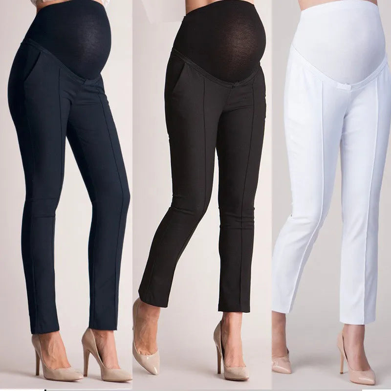 Maternity Clothes Premama High Waist Leggings Pants Skinny Pregnant Women Elastic Trouser Pregnancy Belly Extender Stretch Pants