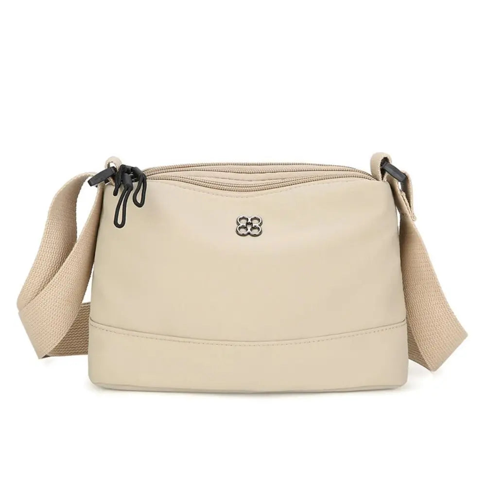New Soft Nylon Cloth Women Shoulder Bag Multiple Pockets Casual Style Handbag Solid Color Crossbody Bags Girls