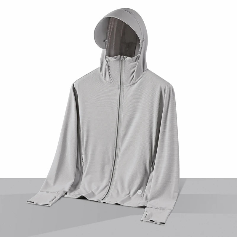  Summer Thin Couple Sports Leisure Sunscreen Clothing Comfortable High Quality Ice Silk Breathable Outdoor UV Protection Coat