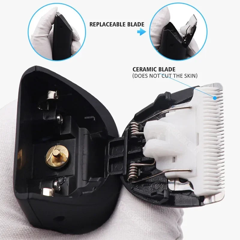 Professional Hair Clipper Rechargeable Beard Trimmer Hair Cutting Machine Electric Shaver For Body Hair Shaving Safety Razor