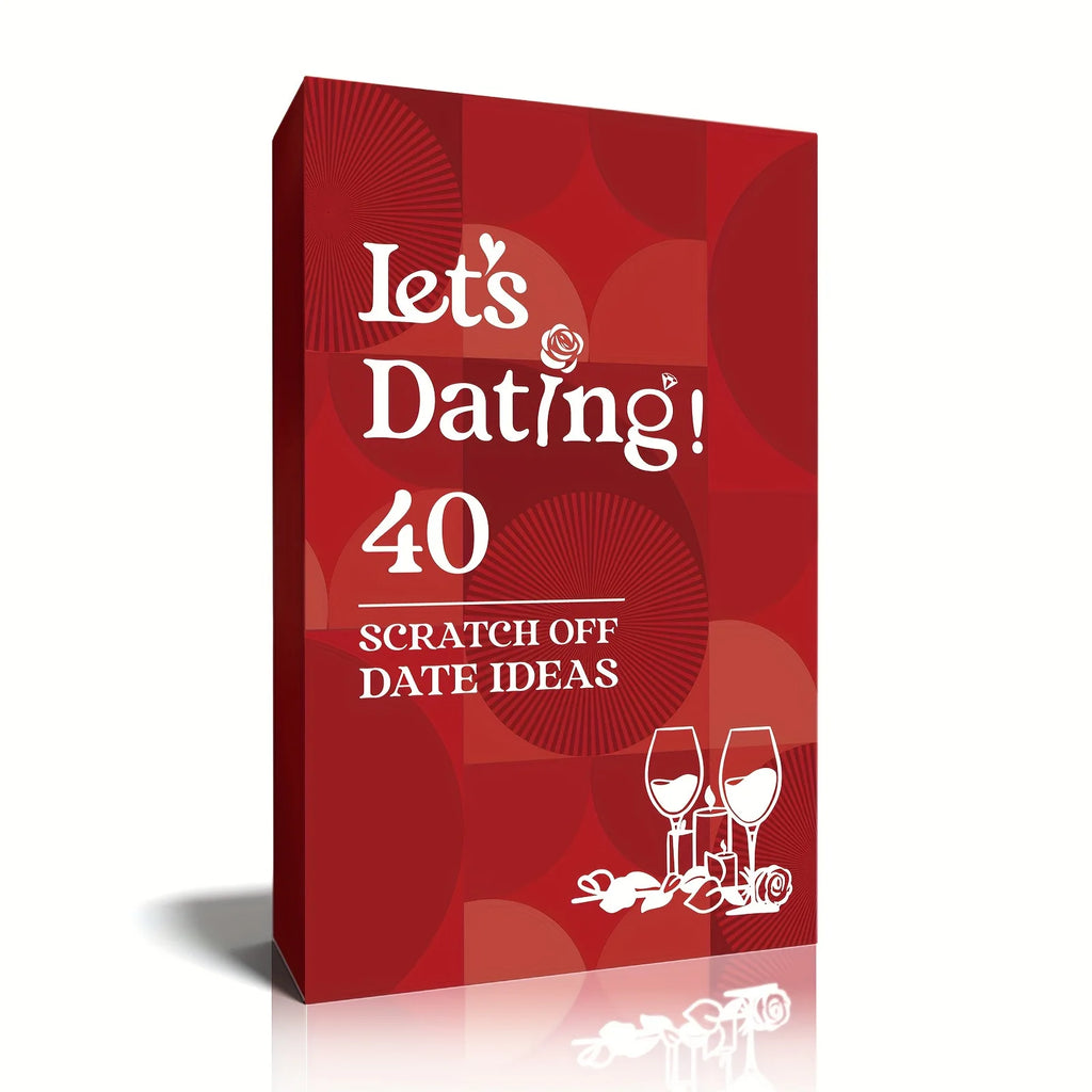 40 Date Ideas Scratch Cards – Romantic Couple Date Night Gift For Him, Engagement, Bridal Shower And Anniversary