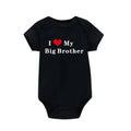 I LOVE MY Big SISTER and Brother Letter Printed Baby Outfit Newborn Short-sleeved Jumpsuit Casual Infant Romper Oneises