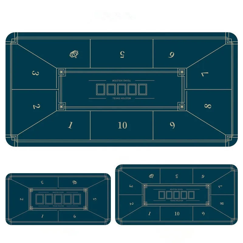 120 x 60 cm Casino Texas Hold'em Tablecloth Square Chip Rubber Mat Poker Card Table Mat Entertainment Card Mat for Game Party