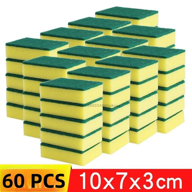 Premium Double-Sided Cleaning Sponge Durable Non-Scratch Super Absorbent - Ideal for Household Cleaning Dishwashing Kitchen Use