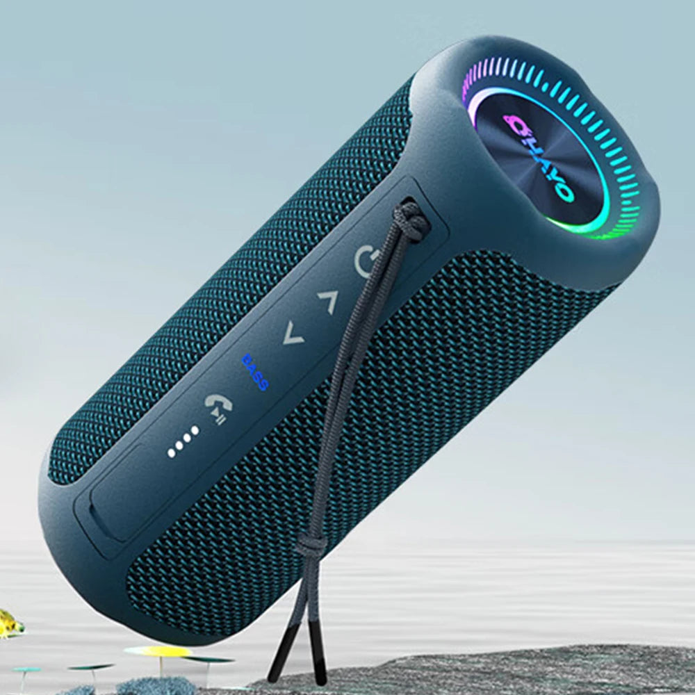 OHAYO Portable Bluetooth Speakers Wireless Loud Stereo Sound IPX7 Waterproof Outdoor Portable 35W Super Bass Speaker for Party