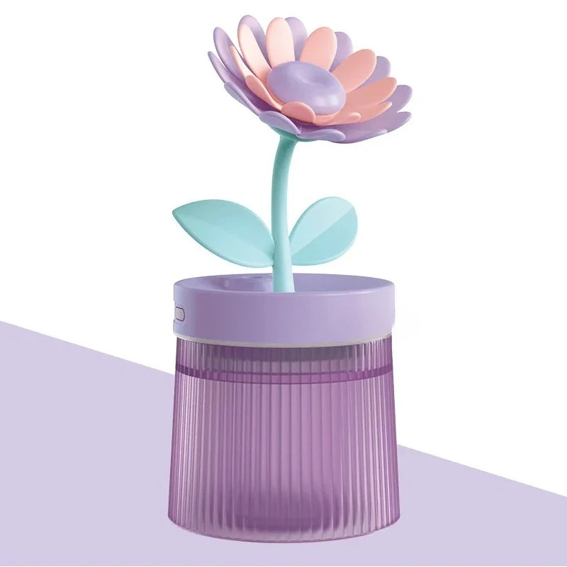 2026 Humidifier Portable USB Ultrasonic Colorful Cup Aroma Diffuser Cool Mist Maker Flower Air Humidifier Purifier With Light