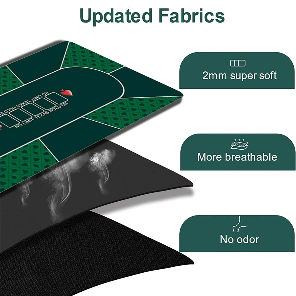 Texas Hold'em Poker 60*120cm Desk Board Game Mat Waterproof Non-Slip Table Card Game Rubber Office Keyboard Mouse Pad