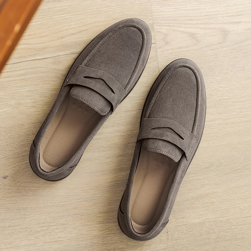 Men's Slip On Loafers Preppy Lightweight Breathable Comfort Outdoor Flats Non Slip Soft Sole Casual Daily Walking Shoes