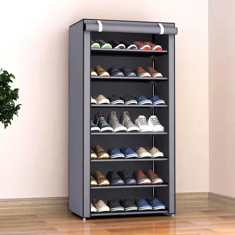 6/8/10Layers Dustproof Shoe Cabinet Multilayer Minimalist Nonwoven Shoe Rack Organizer Home Furniture Space-saving Organizer