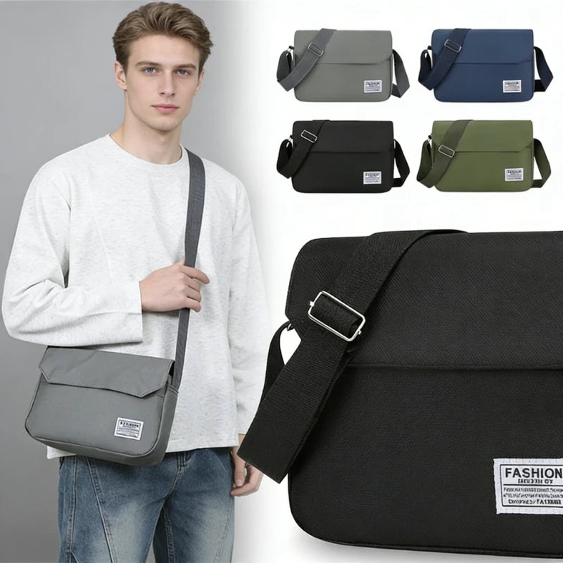 Quick Access Crossbody Messenger Bag Heavy Duty Nylon Multi Pocket Organizer Business Commute Hiking Cycling Travel Water