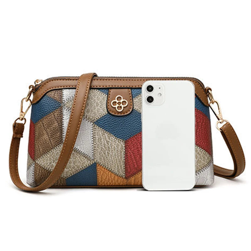 Neutral style backpack for men and women, cross-body bag, small-sized ethnic single shoulder bag, color combination