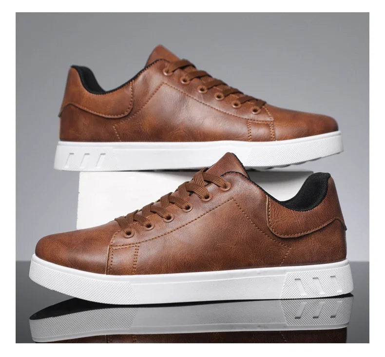 Casual Shoes Loafers British Leather Sneakers Flats Shoes Classic Men Leather Shoes Spring Summer New Trendy All-match Platform