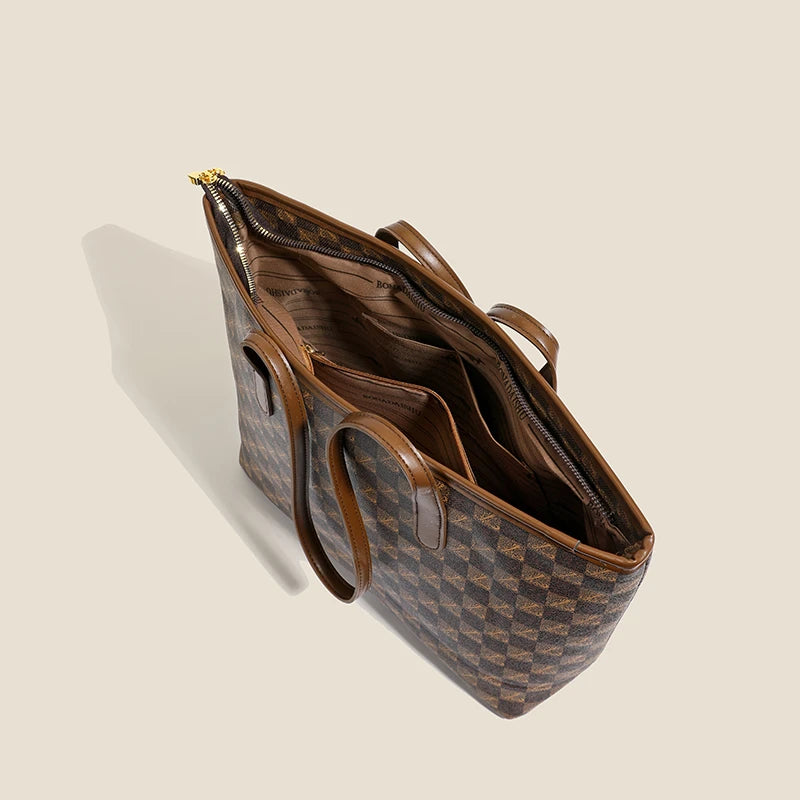 Retro vintage floral classic fashionable handbag with large capacity, elegant and easy to match underarm single shoulder bag
