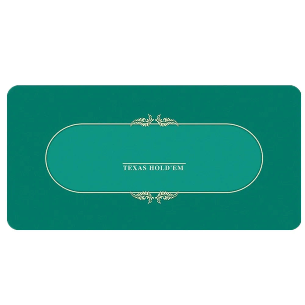 120 x 60 cm Casino Texas Hold'em Tablecloth Square Chip Rubber Mat Poker Card Table Mat Entertainment Card Mat for Game Party