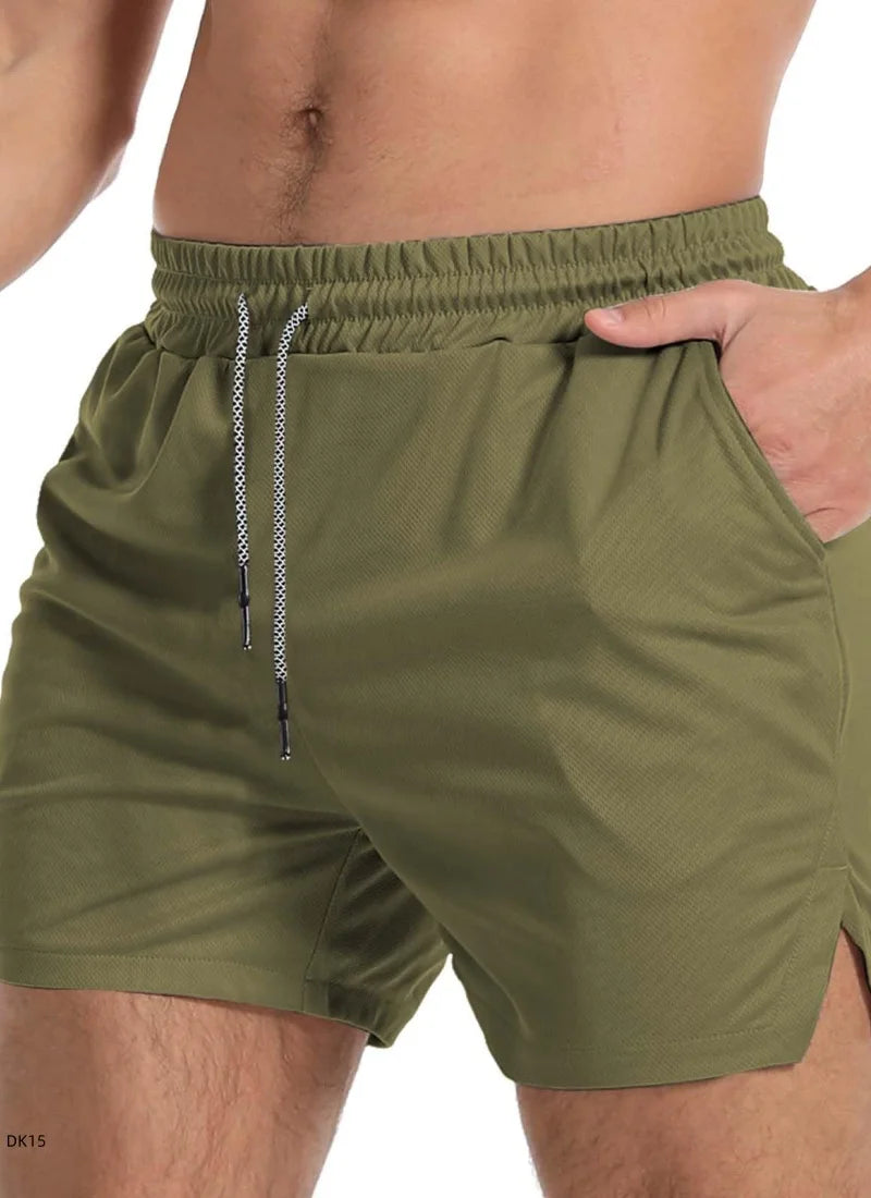 Running shorts men's gym sports shorts 2-in-1 quick drying exercise training gym fitness jogging shorts summer men's shorts