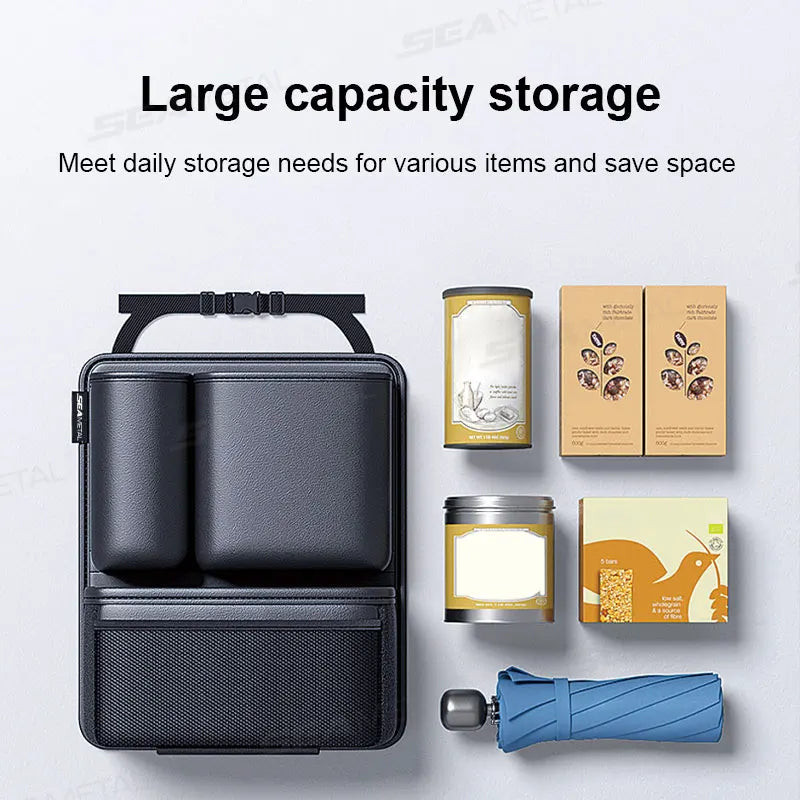 BLALION Car Trunk Leatherette Storage Bag Detachable Auto Seat Back Pocket High-capacity Hanging Organizers for Jeeps SUVs Vans