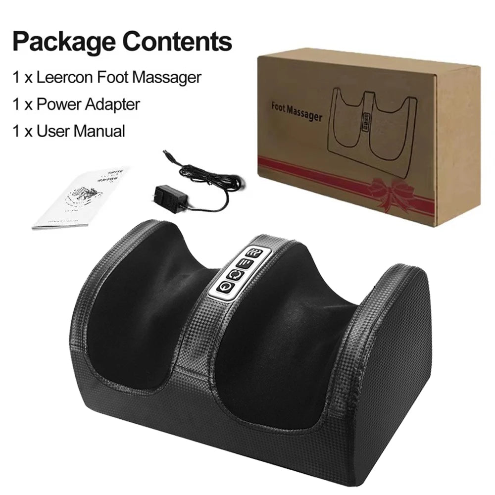 Electric Foot Massager Heating Therapy Hot Compression Shiatsu Kneading Roller Muscle Relaxation Pain Relief Foot Spa Machine