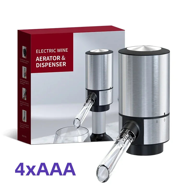 Electric Wine Aerator Dispenser Bar Party Accessories Stainless Steel Intelligent Automatic Decanter Pourer Valentine's Day Gift