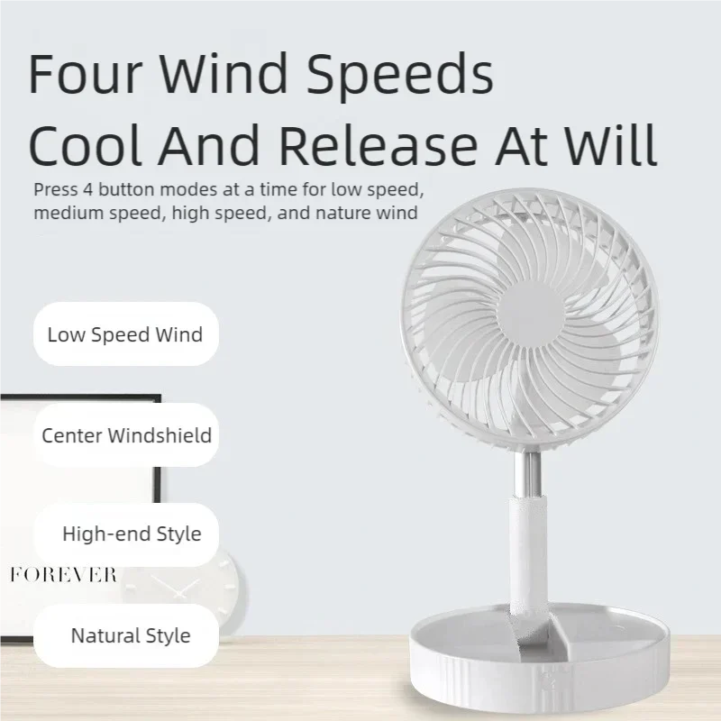Folding Portable Mini Electric Fan Retractable Fan USB Charging Dormitory Outdoor Cooling Appliances Adjustable Home Fans Gift
