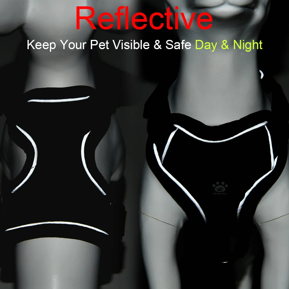 Adjustable Dog Harness Leash Set for Small Medium Dogs Cats Reflective Chest Strap Pets Harnesses Vest Outdoor Puppy Supplies