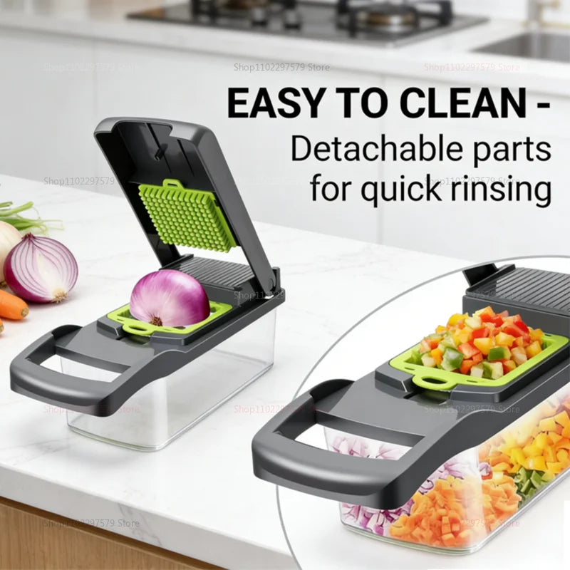Vegetable Chopper Set Food Processor Onion Potato Slicer Dicer Grater Kitchen Fruit Vegetable Cutter with Handle