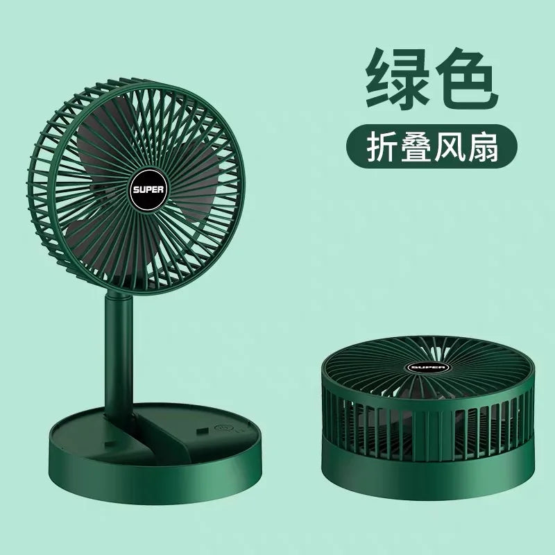 2026NEW Retractable Fan USB Charging Folding Portable Mini Electric Fan Dormitory Outdoor Cooling Appliances AdjustableHomeFans