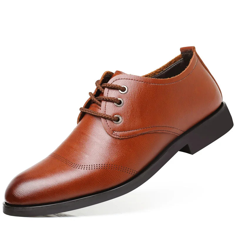 Mens Formal Business Oxford Shoes Classic Leather Dress Shoes for Wedding and Office