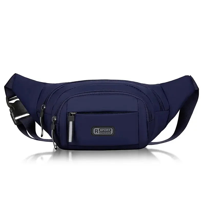 Men Canvas Fit Waistpack Mobile Fanny Waist Packs Men's Sports Outdoor Leisure Running Anti Theft Ultra Thin Invisible Waist Bag