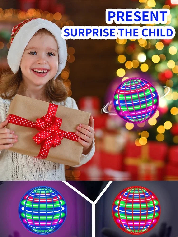 Flying ball, automatic spinning ball, LED dazzling lights, floating magic, fan, UFO flying machine, toy, gift, game, sports ball