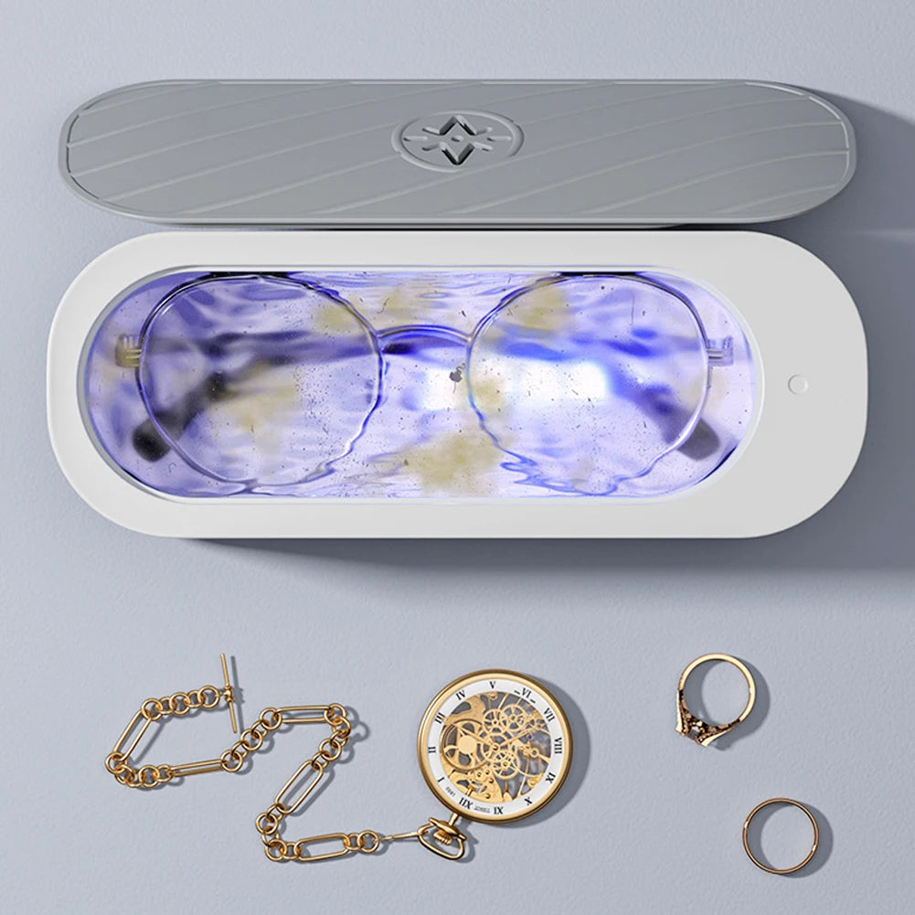 Ultrasonic Cleaning Machine USB Rechargeable Mode or Battery Mode High Frequency Vibration Wash Cleaner Jewelry Glasses  Cleaner