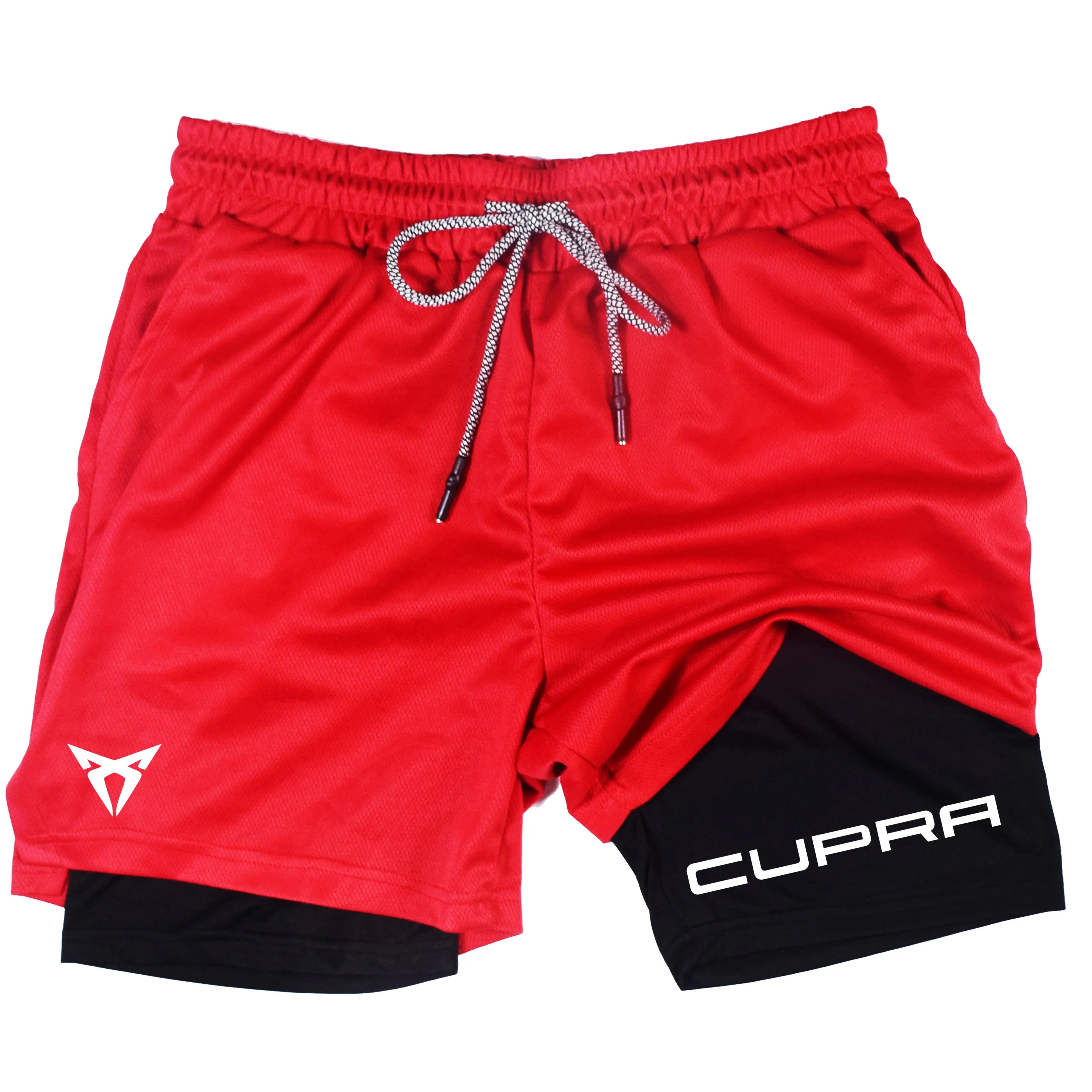 Men's short sports 2-in-1, breathable, elastic, quick-dry, double-layer, summer running clothes, M-3XL RL0244